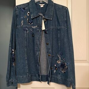 Christopher and Banks Jean Jacket NWT Size Medium